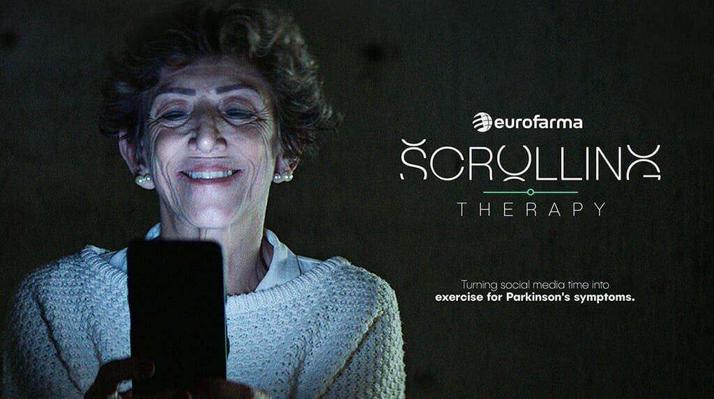 Scrolling Therapy mobile-app campaign visual.
