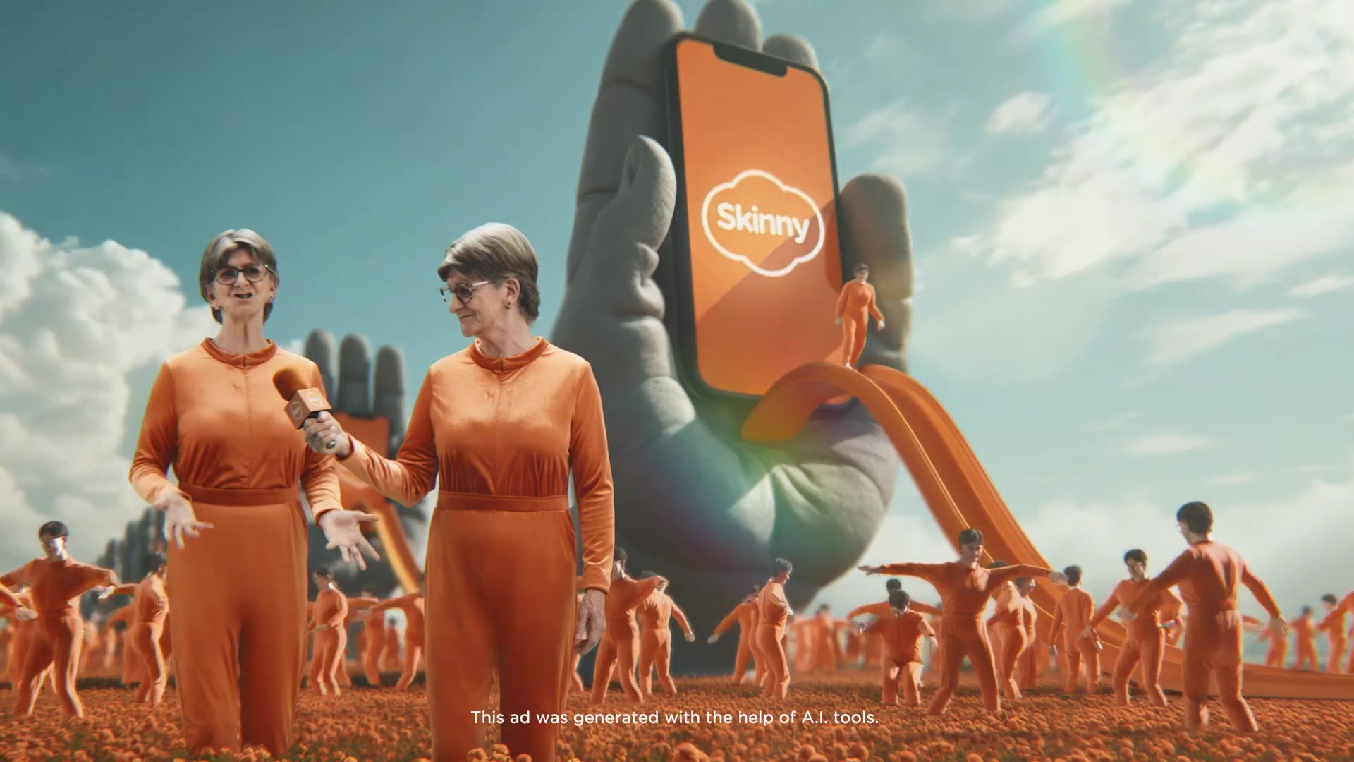 Campaign still for Skinny’s Unlimited Spokesperson.