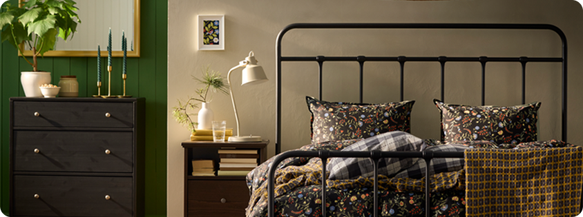IKEA product imagery and campaign creative shown in a Microsoft Advertising Performance Max case study.